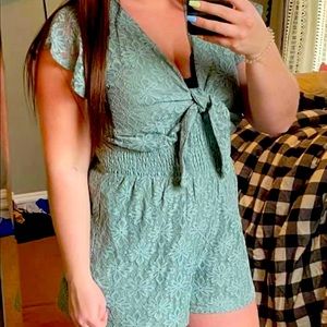 Tie Front Boutique Romper